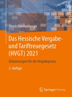 cover image of Das Hessische Vergabe- und Tariftreuegesetz (HVGT) 2021